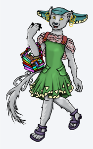 animal person dress tail